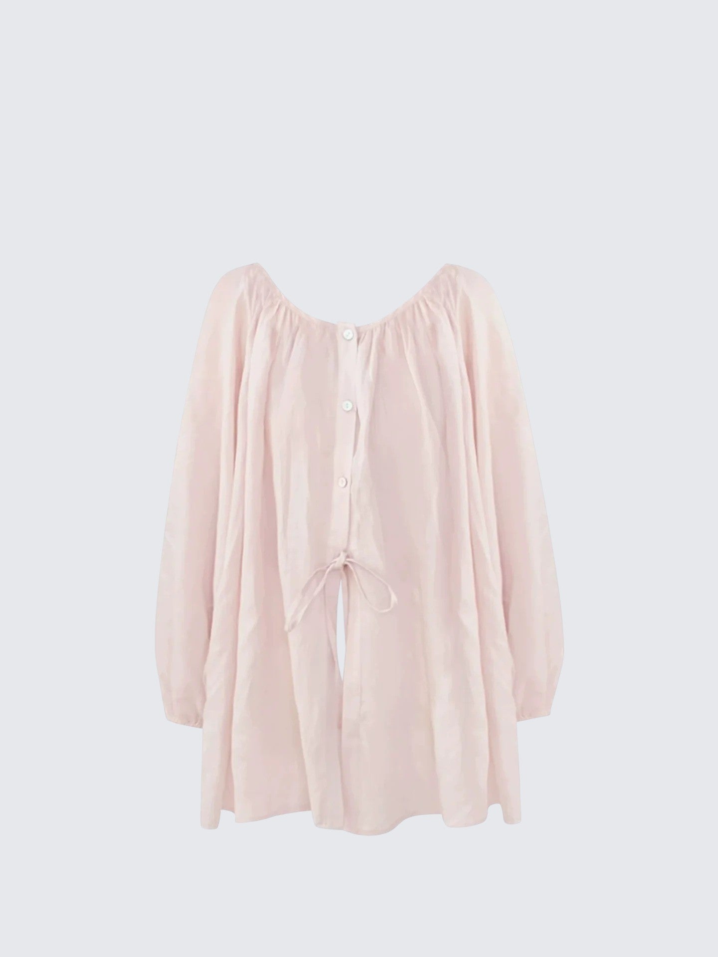 Airy Pink Lantern Sleeve Top