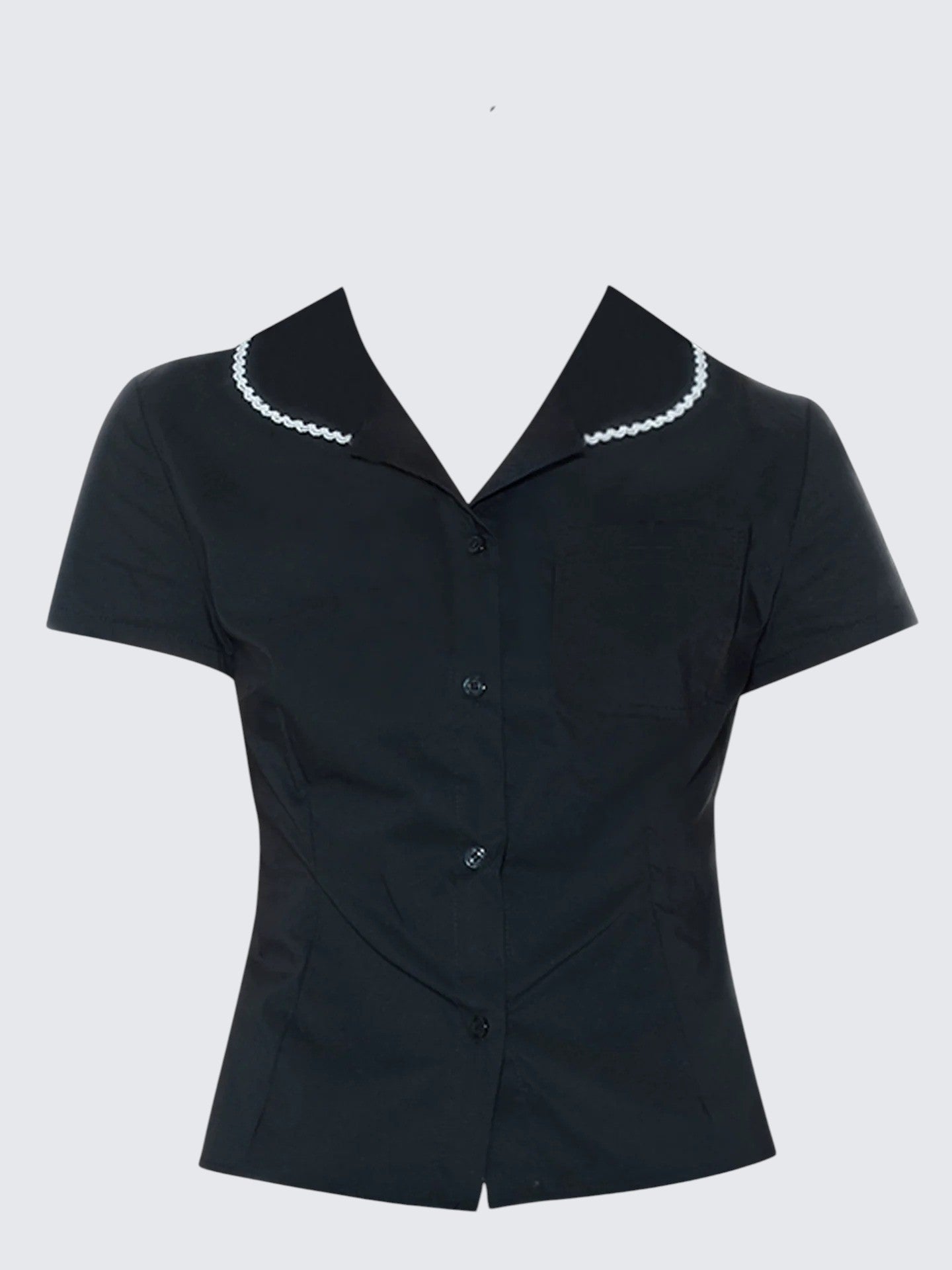 Original College Style Contrast Lace Shirt