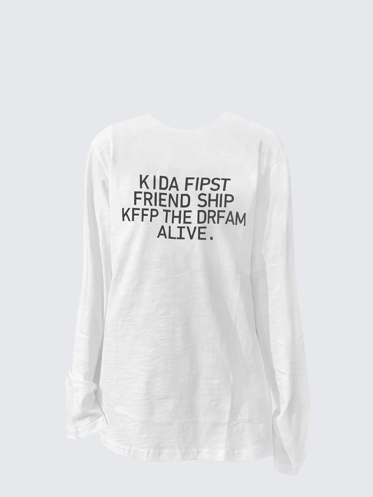 White Basic Print Tee Women