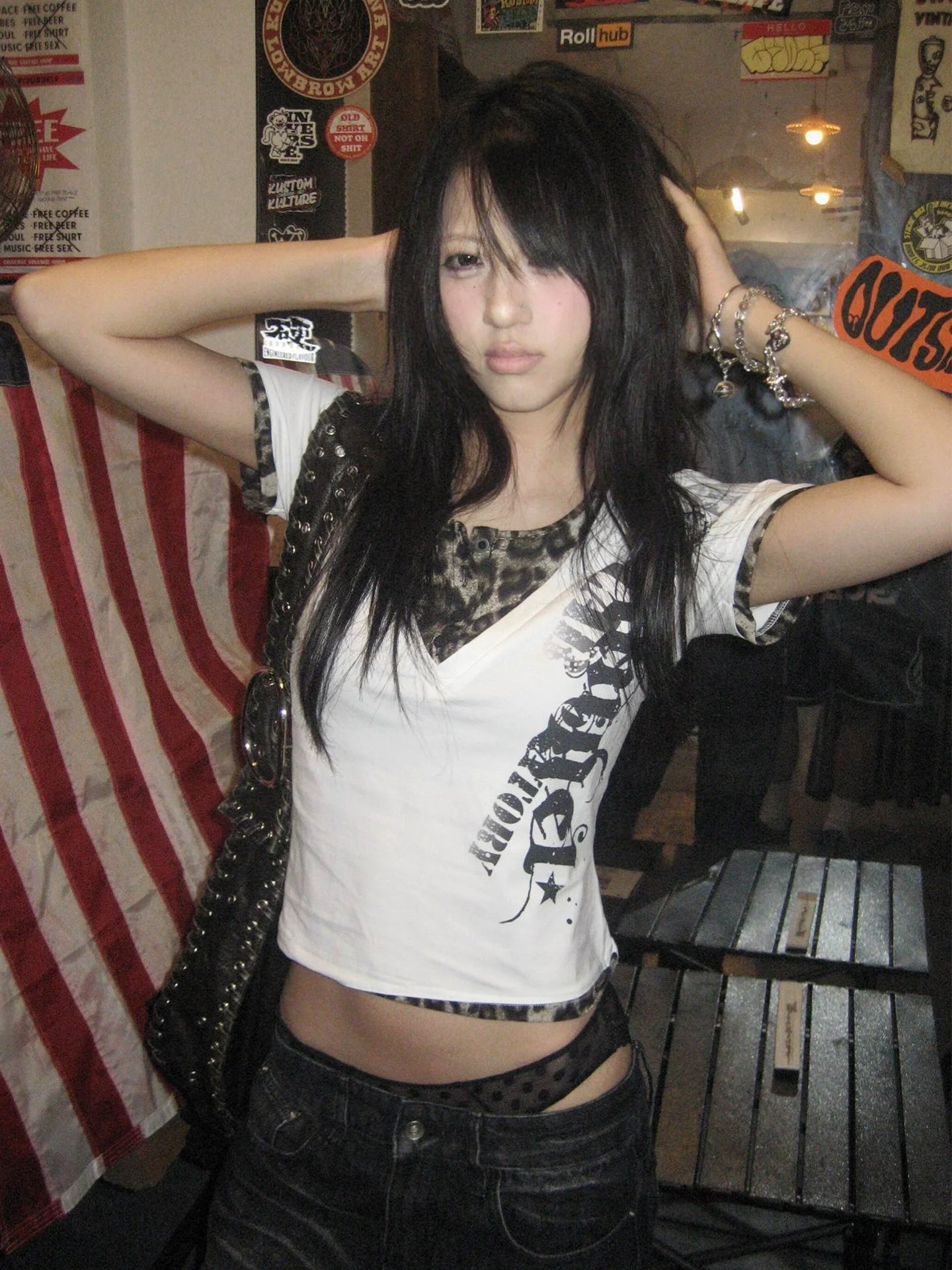 Leopard V Neck Layered Tee