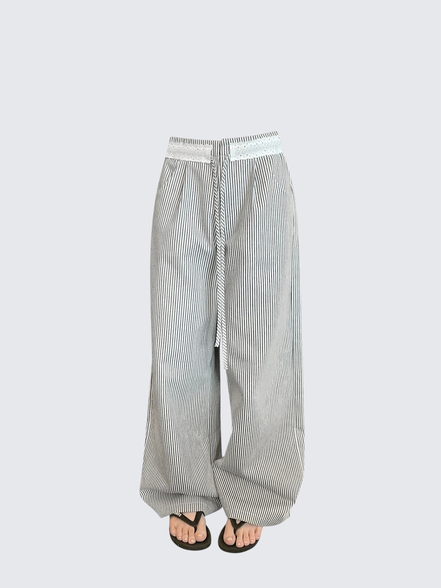 American Lace Stripe Straight Leg Pants