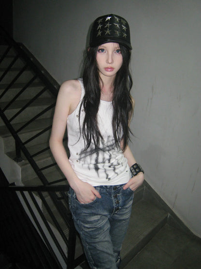 Punk Visual Sleeveless Vest