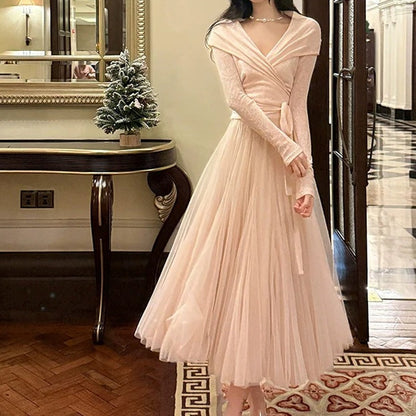 Luxury Ballet Princess Wool Knit Gown Dress