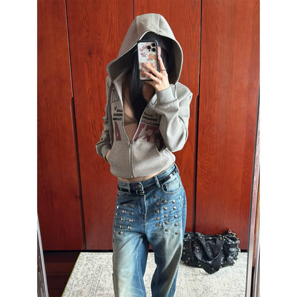 American Girl Distressed Hoodie