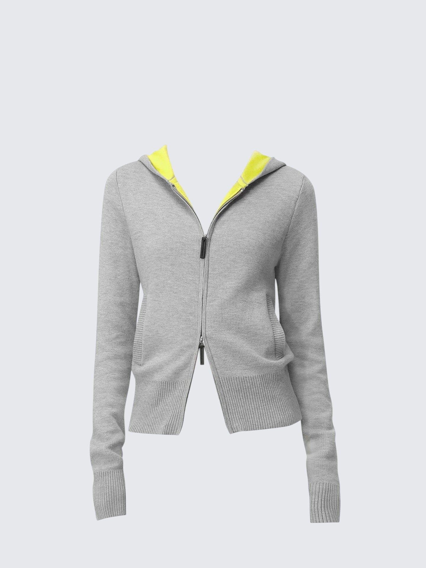 Hooded Knit Zip Cardigan