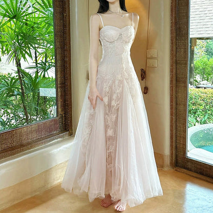 Butterfly Lace Tulle Resort Gown Dress