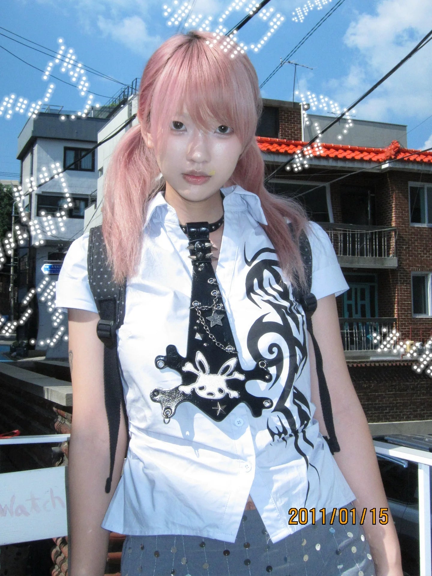 Y2K Waist Cinched Short Sleeve Shirt for Summer