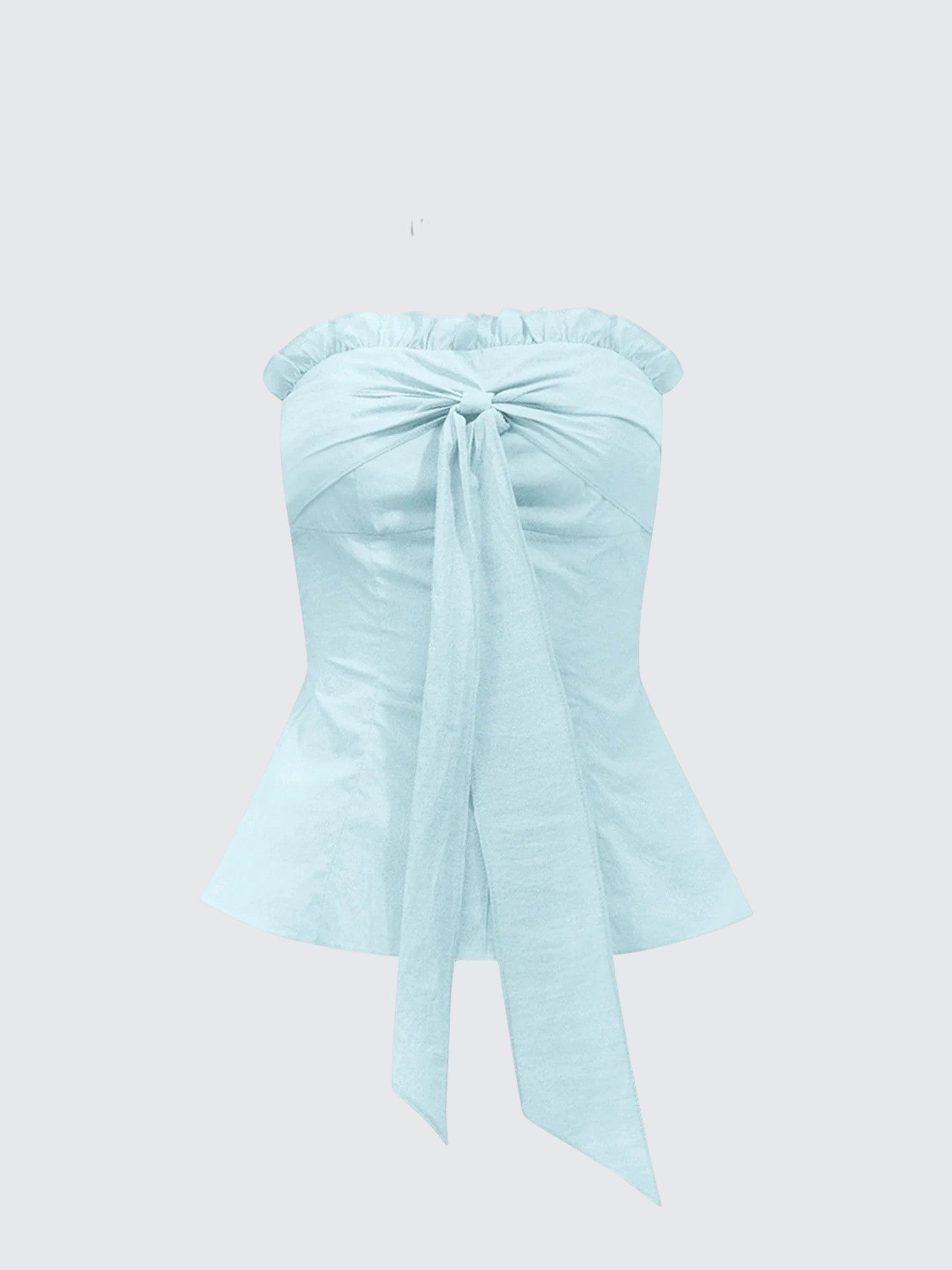 Blue Bow Bustier Halter Tank