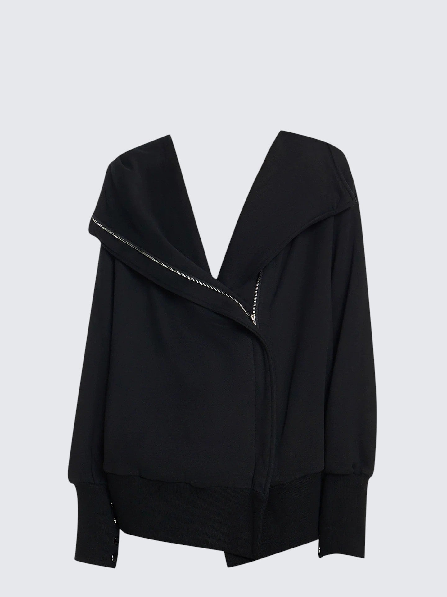 Heavyweight Black Zip Hoodie