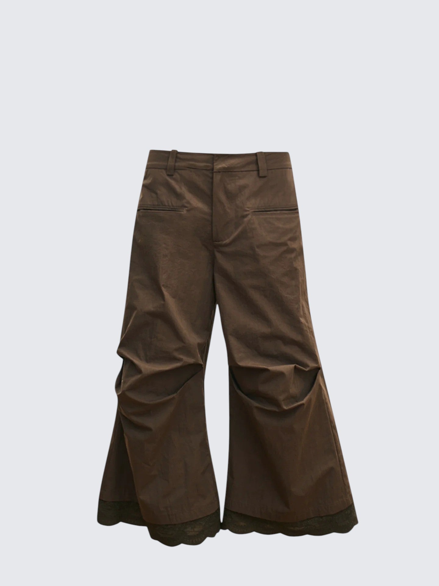 Vintage Pleated Casual Cropped Pants