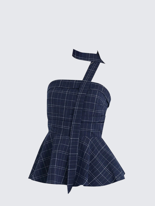 American Chic Check Tube Top