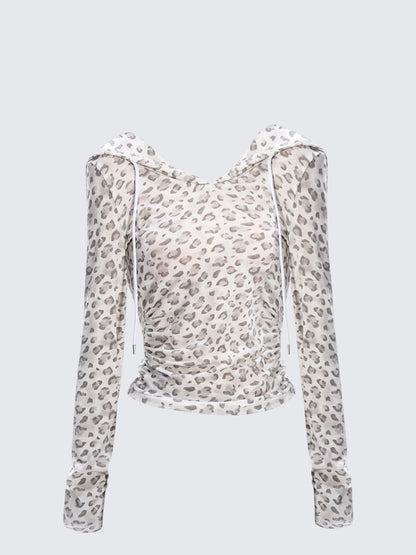 Leopard Hooded Tee Women