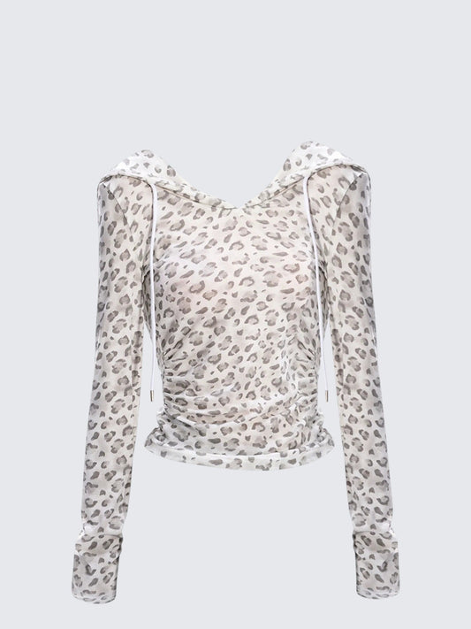 Leopard Hooded Tee Women
