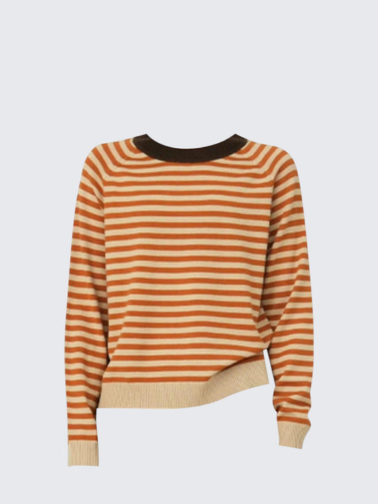 Japanese Stripe Knit Sweater Women