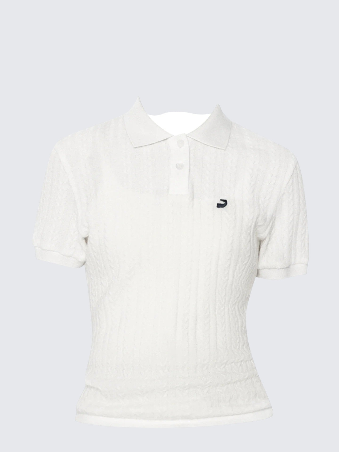 Knitted Braided Polo Tee
