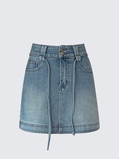 American Vintage High-Waist Denim Skirt