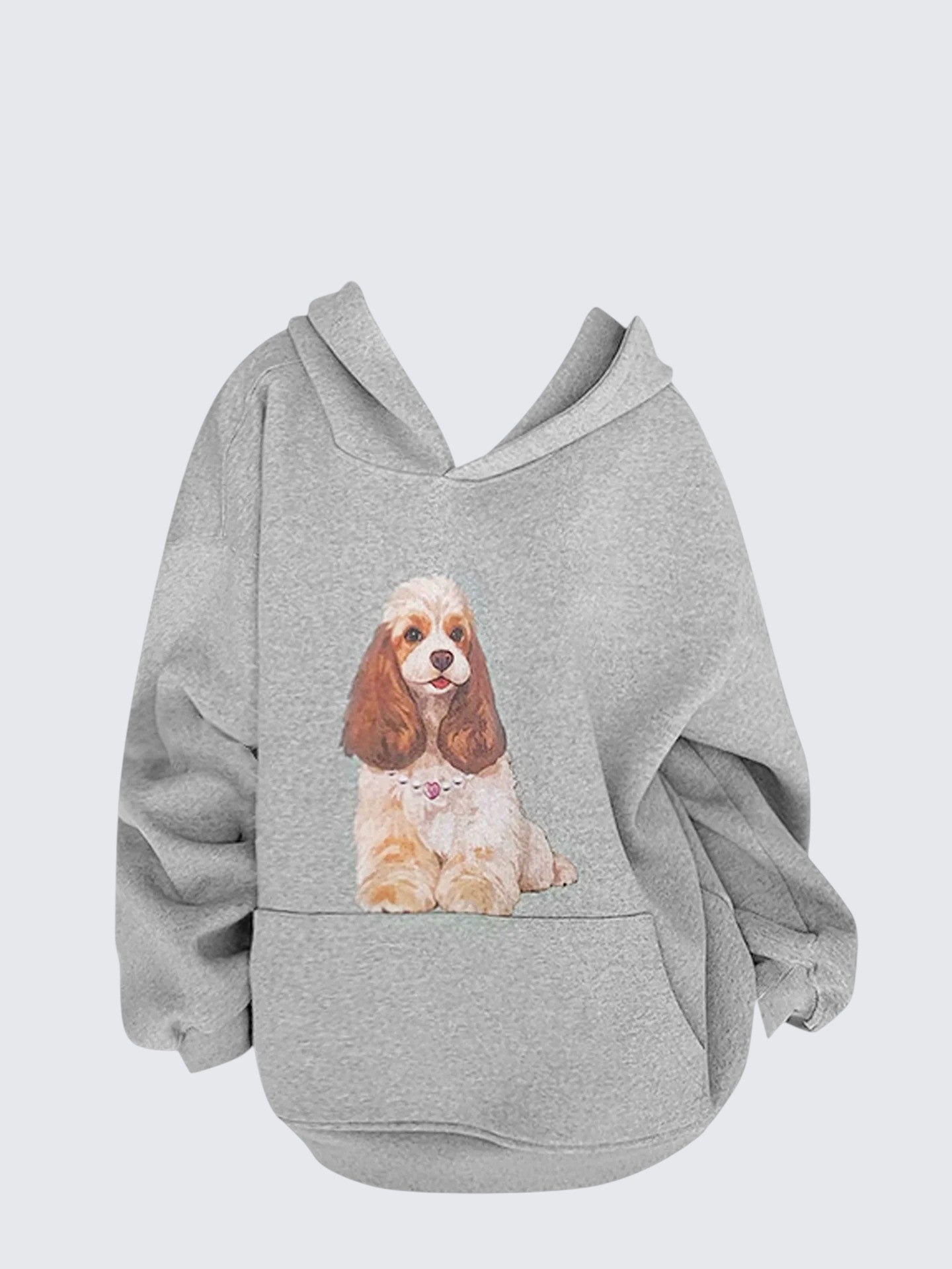 Dog Print Hoodie Women