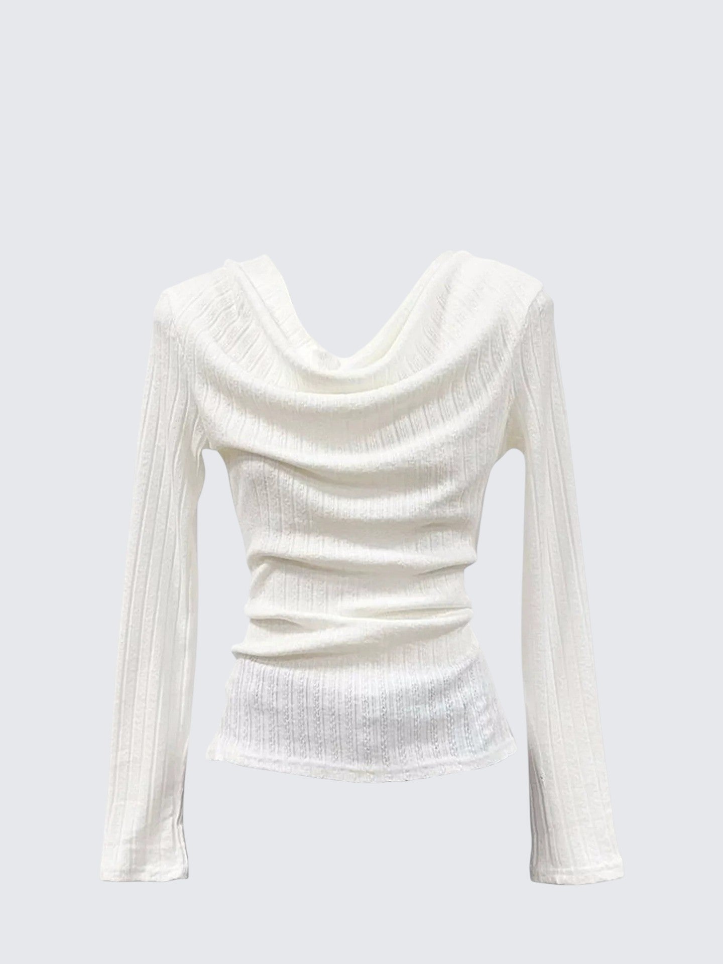 Vintage Off-Shoulder Knit Top