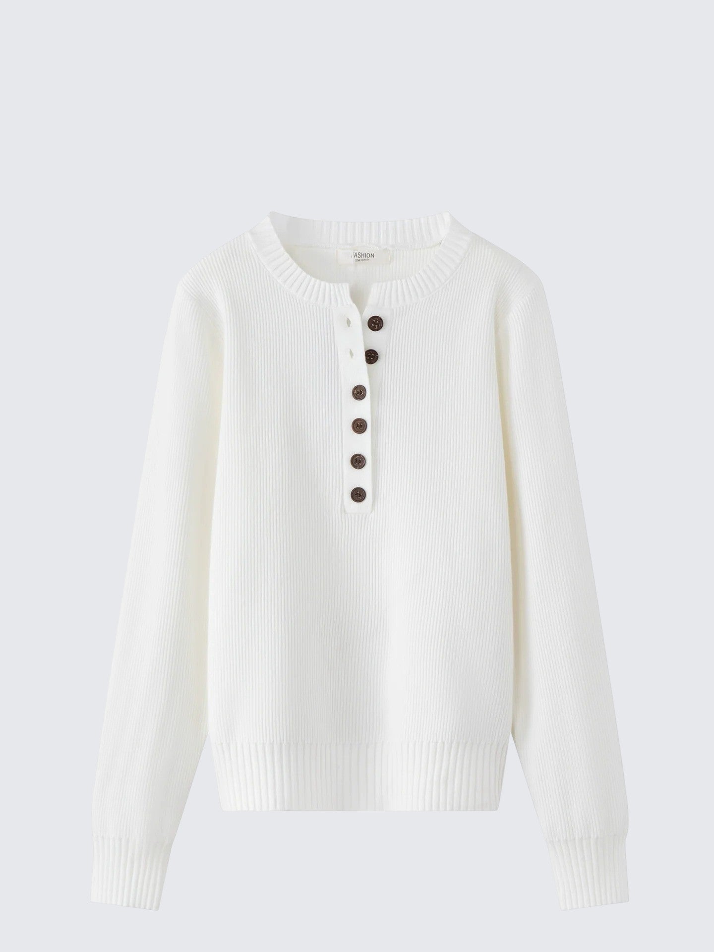 Henley Knit Sweater Women