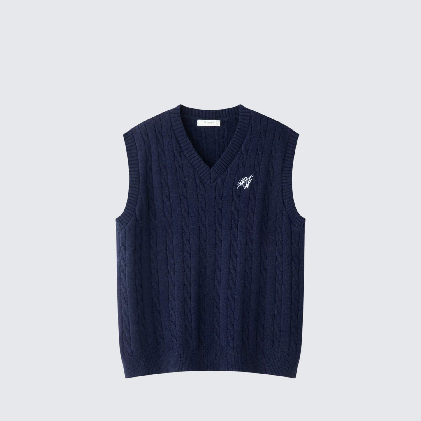 Navy V Neck Knit Vest