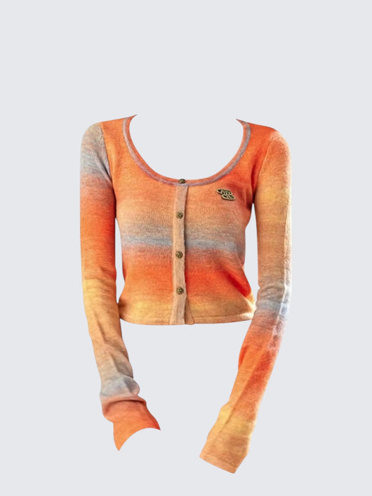 American Gradient Sunset Knit Cardigan