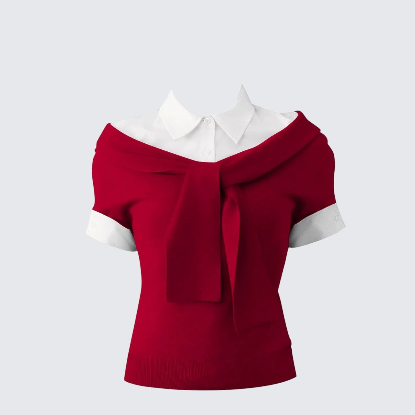 One Shoulder Twist Knit Top