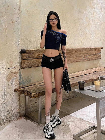 American Slanted Cross Tee