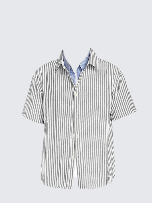 Reversible Stripe Short Sleeve Shirt