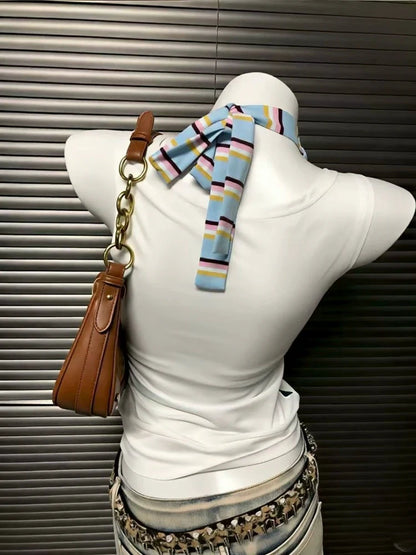 Star Halter Top Two-Piece Set Y2K Two Pieces Sets