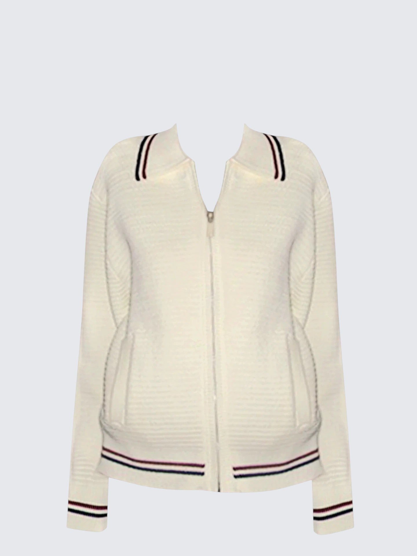 American Retro Contrast Collar Knit Cardigan