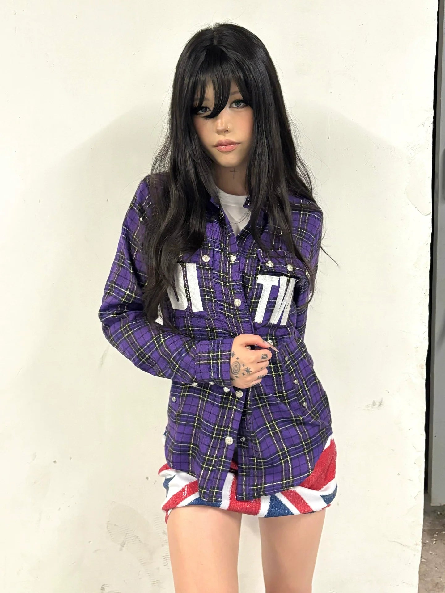 American Purple Plaid Shirt