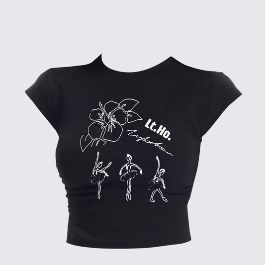 American Ballet Print Crewneck T-Shirt
