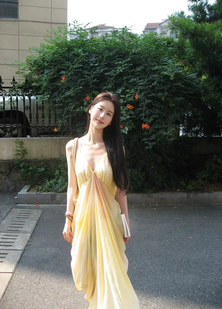 Capsule Collection Drapey Ombre-Print Camisole Maxi Dress