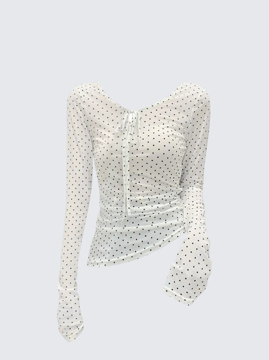 Square Neck Lace Tee Women