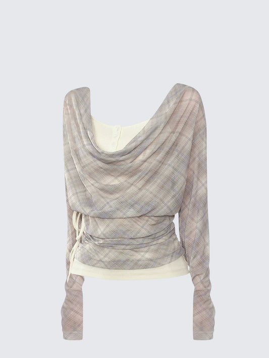 Minimalist Off-Shoulder Layered Tee