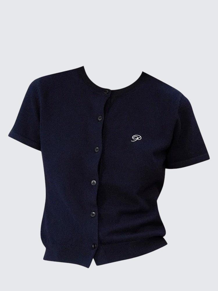 American Basic Buttoned Knit Cardigan