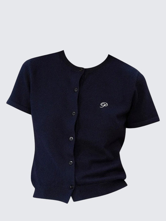 American Basic Buttoned Knit Cardigan