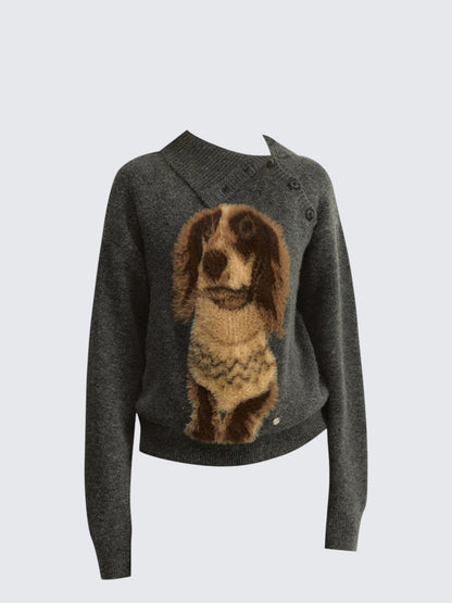 Fair Isle Puppy Jacquard Sweater