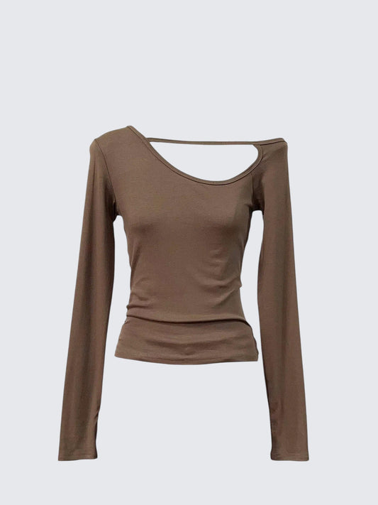 Cutout One-Shoulder Tee Women