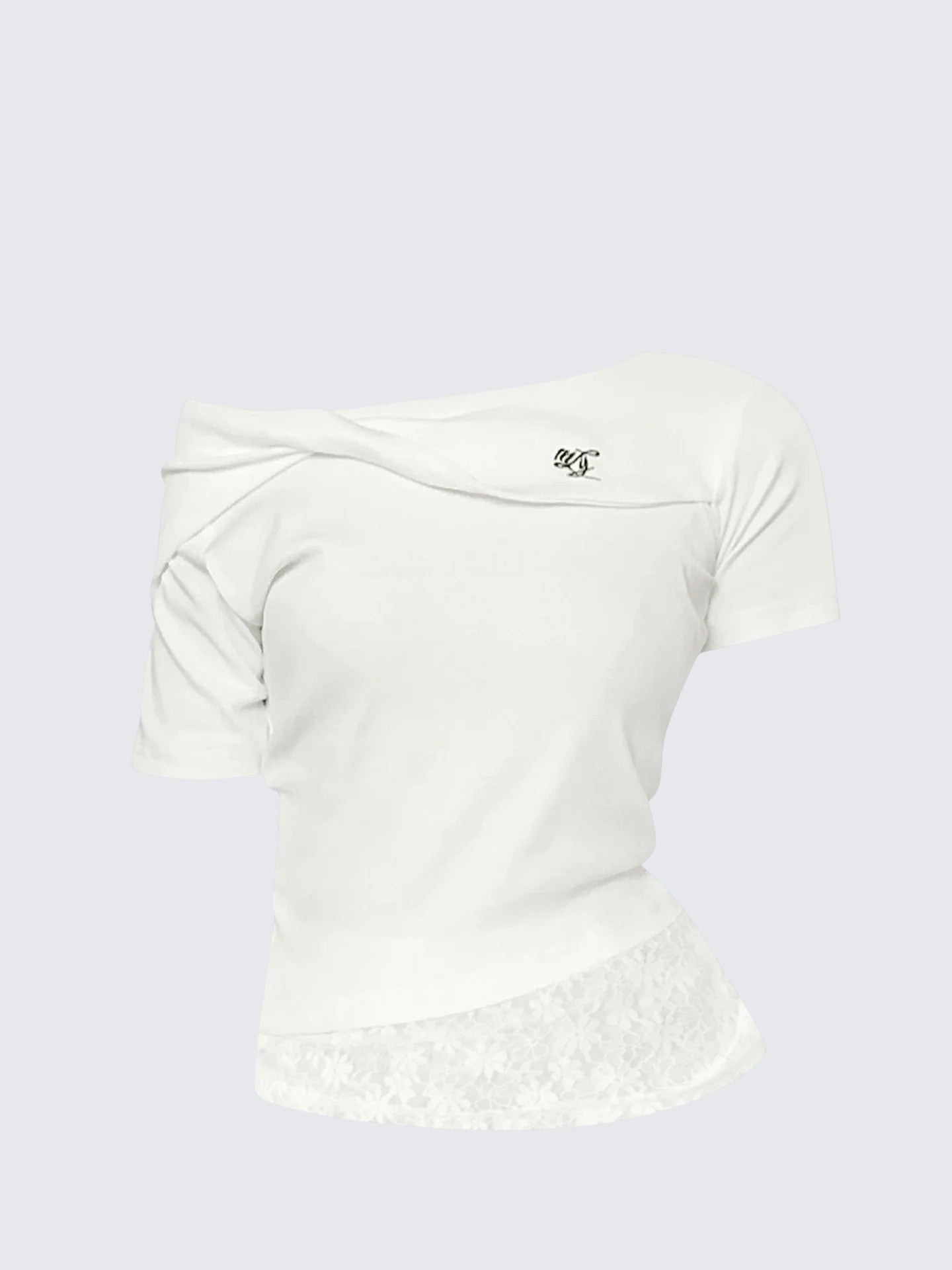 American Diagonal Lace Tee