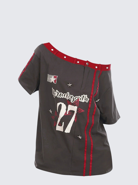 Jersey Shoulder Star Tee