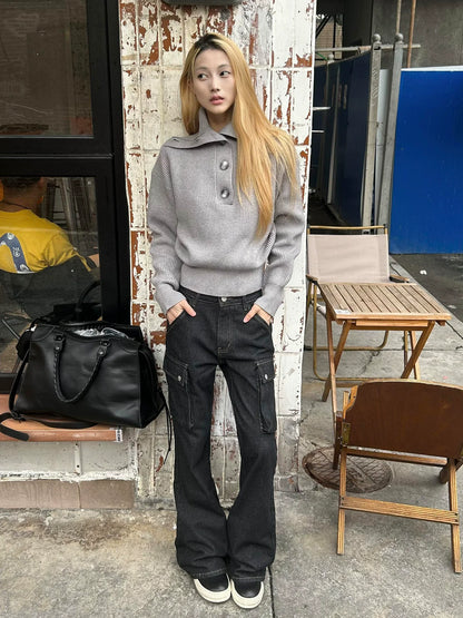 Relaxed High Neck Sweater