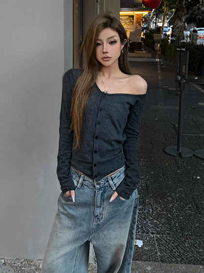 Relaxed Asymmetrical Knit