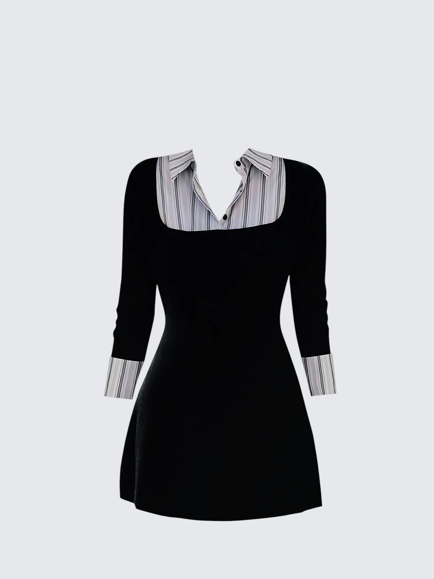 Preppy Fake Two-Piece Polo Dress