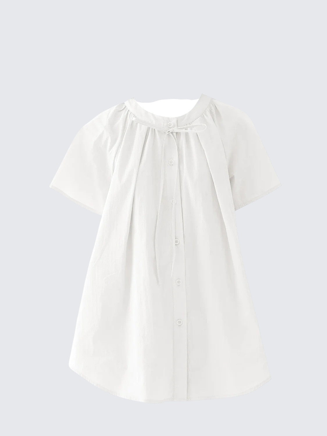 French Bow Tie Round Neck Top