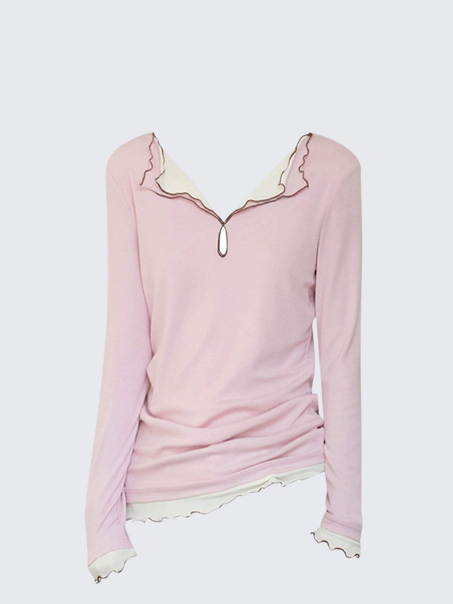 Pink Lace Layered Tee Women