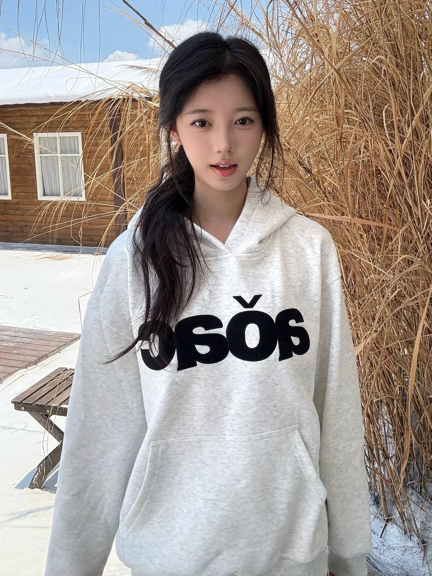 Retro Applique Embroidered Hoodie