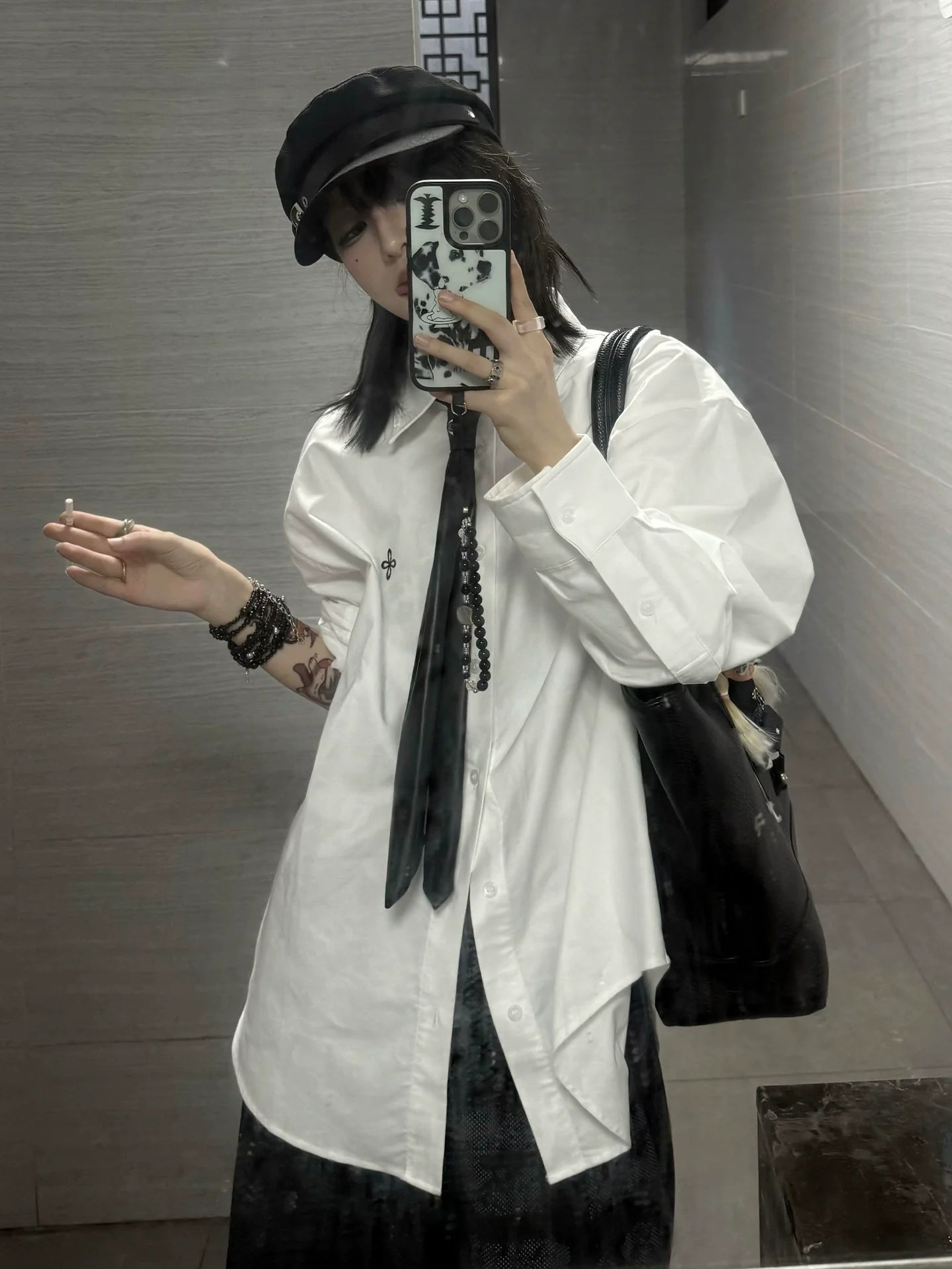 Premium White Embroidered Shirt