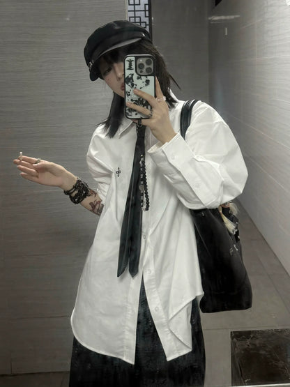 Premium White Embroidered Shirt