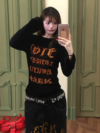 Punk Goth Letter Tee